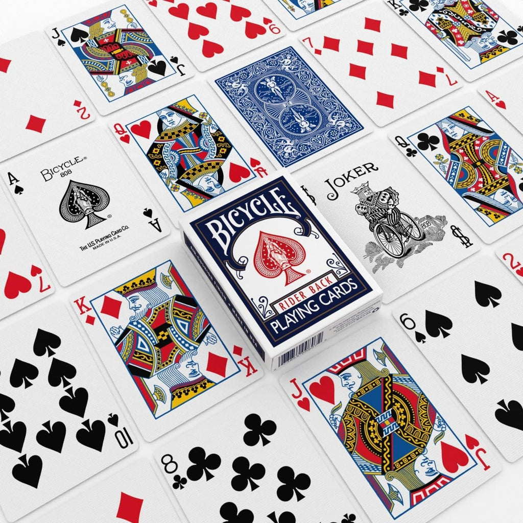 Bicycle Rider Back Playing Cards, Standard Poker Size Deck of Cards, Red & Blue (2 Pack), Classic Cards for Poker, Blackjack, Family Game Night & Card Games, Fun for All Ages