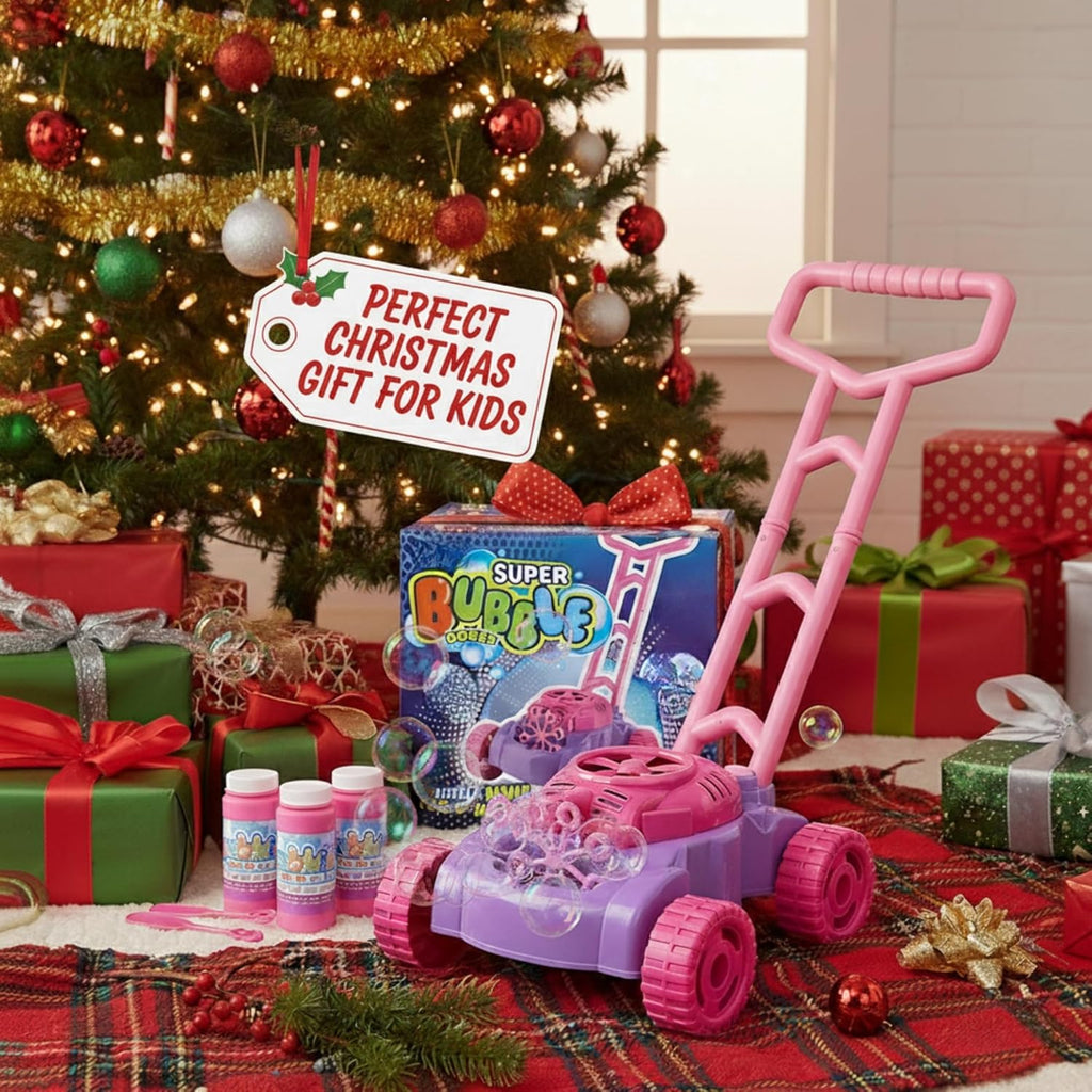 ArtCreativity Bubble Lawn Mower for Toddlers 1-3, Bubble Machine for 1-Year-Old Girl Gifts, Easter Basket Stuffers for Kids, Push Toys for Toddlers Age 1 2 3+ Birthday Easter Gift for Preschool Girls