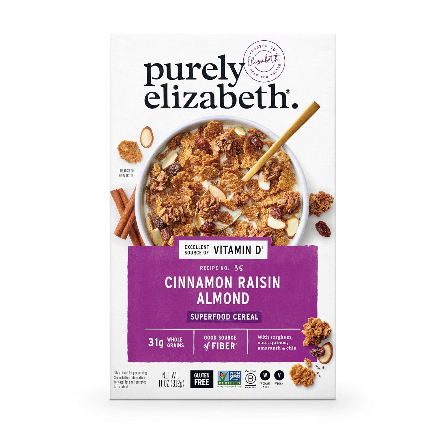 Purely Elizabeth, Cereal Oatmeal Raisin 11Oz, 11 Ounce
