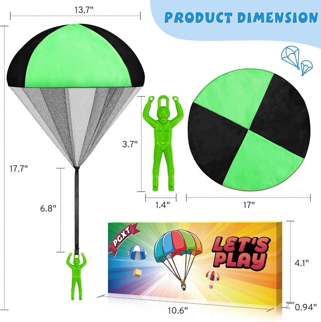 Parachute Toy for Kids, Outdoor Toys Flying Parachute Men, Inside & Outside Toys for or 3 4 5 6 7 8 9 10 11 12 Year Old, Easter Basket Stuffers for Kids Grandkids Ideal 2026 Unique Party Favors