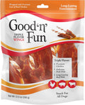 Good ‘n’ Fun Triple Flavor Wings Chews for All Dogs, 12 Ounces, Treat Your Dog to Long-Lasting Chews Made from Chicken, Pork Hide and Beef Hide