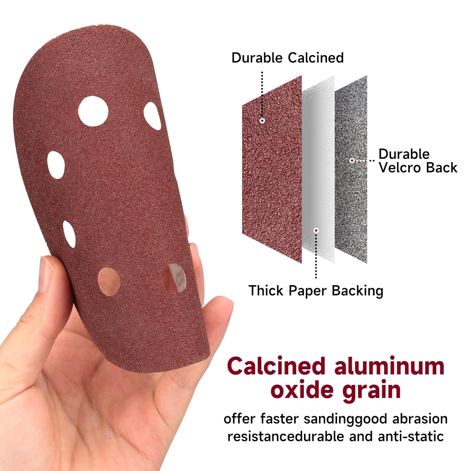 165 PCS 5 Inch Sanding Discs,Round Hook and Loop Sandpaper for Random Orbital Sander 40 60 80 120 150 240 320 400 600 Grit