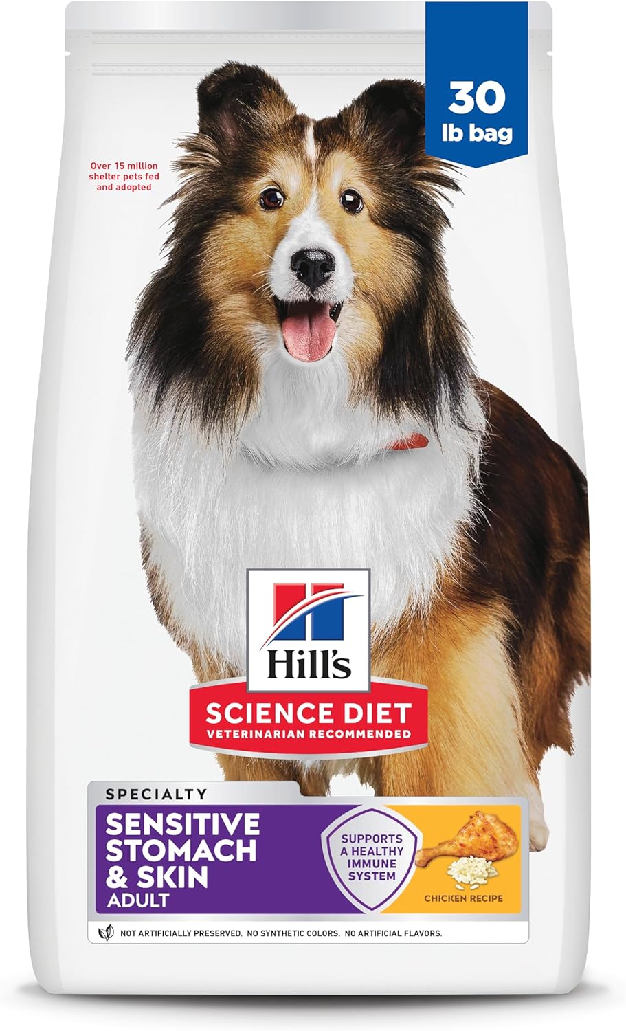 Hill's Science Diet Adult Sensitive Stomach & Skin Dry Dog Food, Chicken, 30 lb. Bag