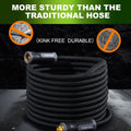 Relxitl Garden Hose, Flexible Water Hose, Ultra Lightweight Non-Expanding hose with 10 Function Sprayer, Leak proof, Pressure Resistant for Yard, Outdoor (Black, 50FT)