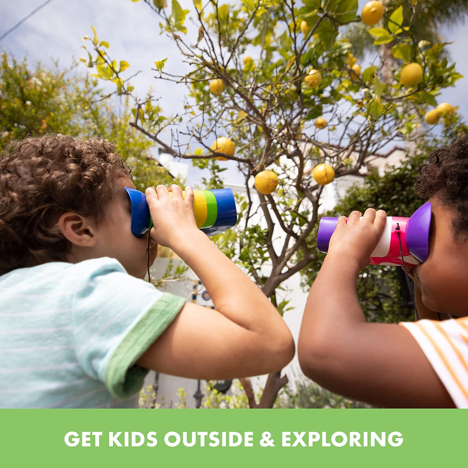Educational Insights GeoSafari Kidnoculars - Toy Binoculars for Kids, Outdoor Toys for Kids Ages 4-8, Toddler Camping and Nature Toys, Lightweight Binoculars with Neck Strap, Bird Watching Gear