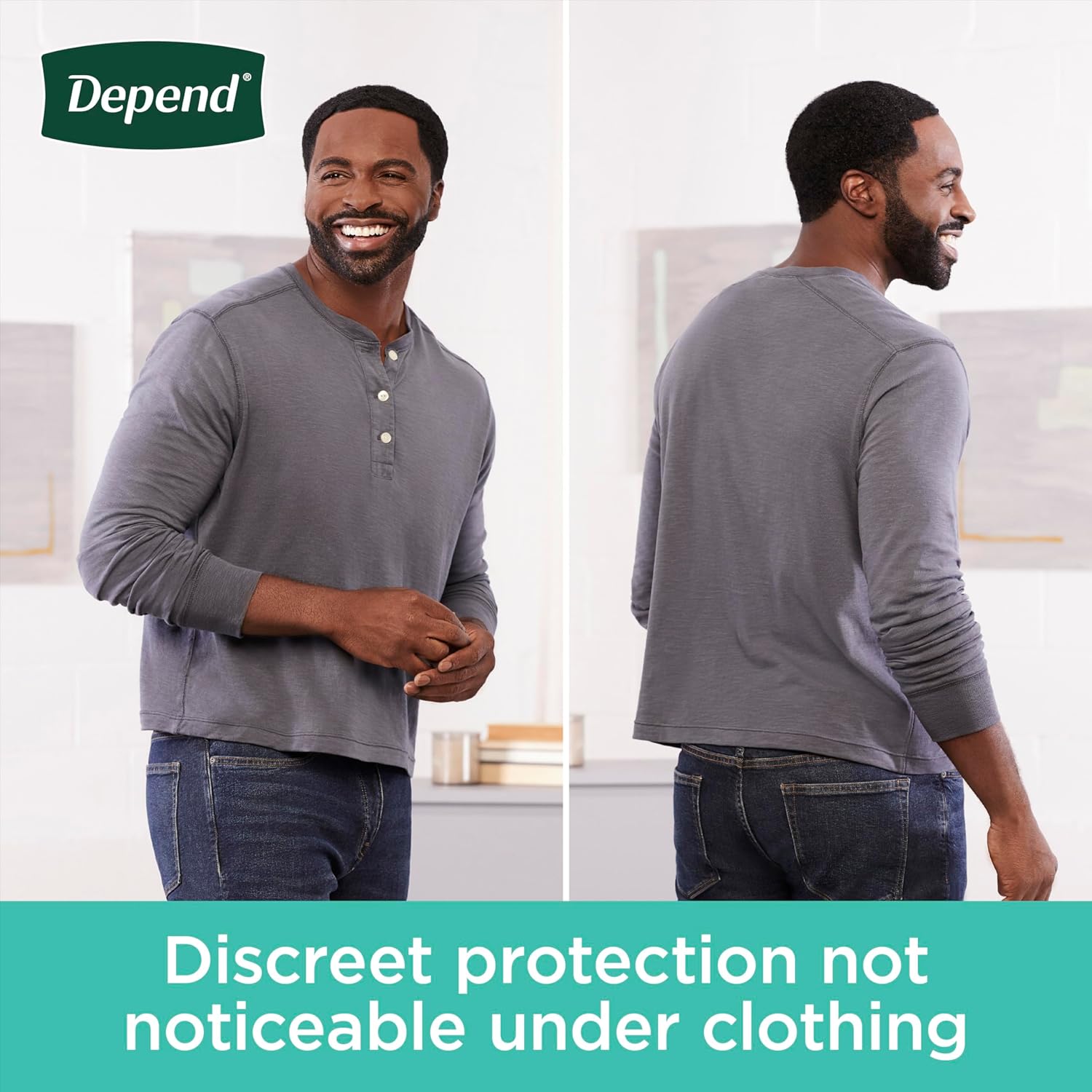 Depend Fresh Protection Adult Diapers, Incontinence Underwear for Men, Disposable, Maximum, Large, Grey, 72 Count (2 Packs of 36), Packaging May Vary