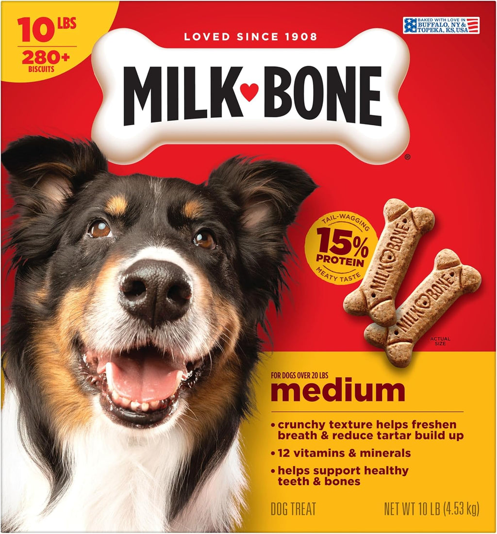 Milk-Bone Original Dog Treats Biscuits for Medium Dogs, 10 Pound