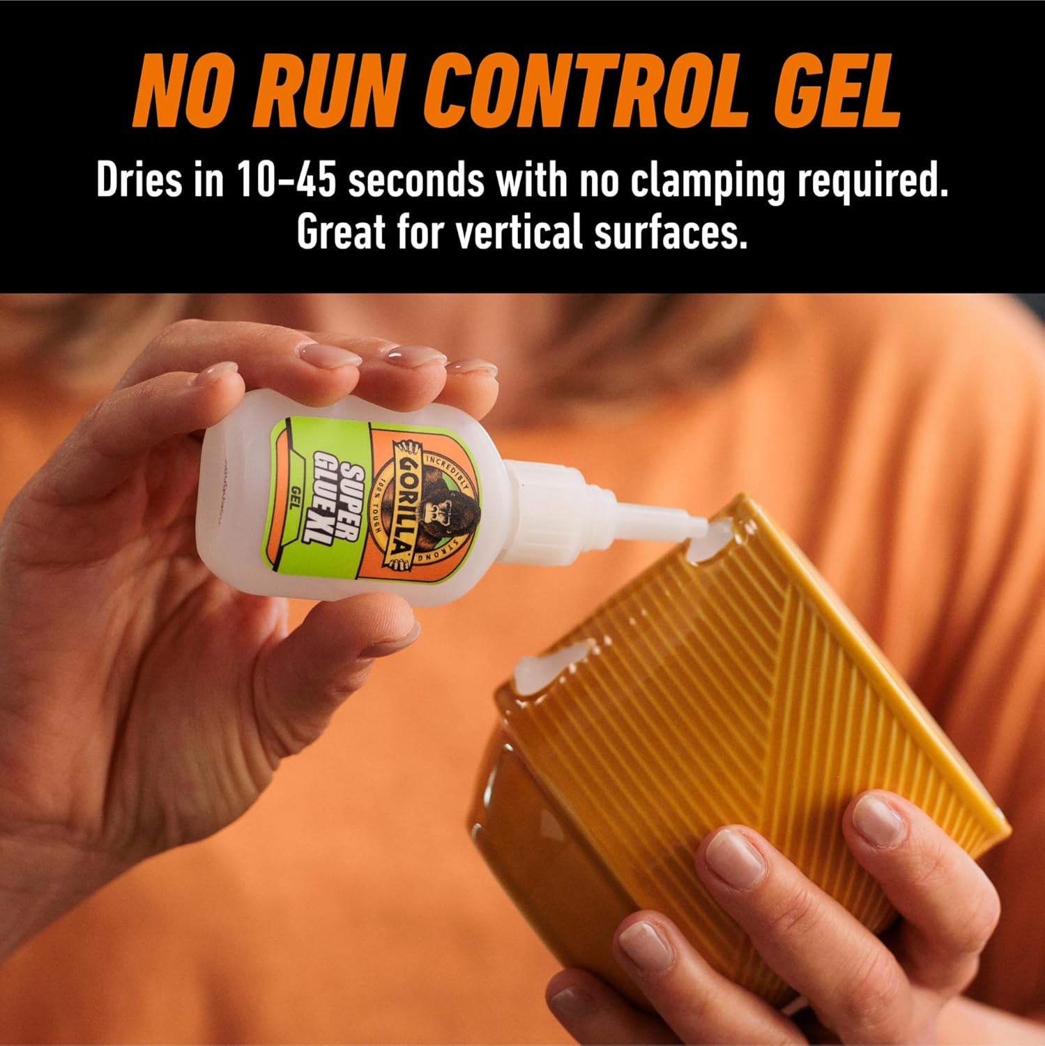 Gorilla Super Glue Gel XL, Clear 25g (Pack of 1) - Fast‑Setting, No‑Drip Control for Precise All‑Purpose Repairs