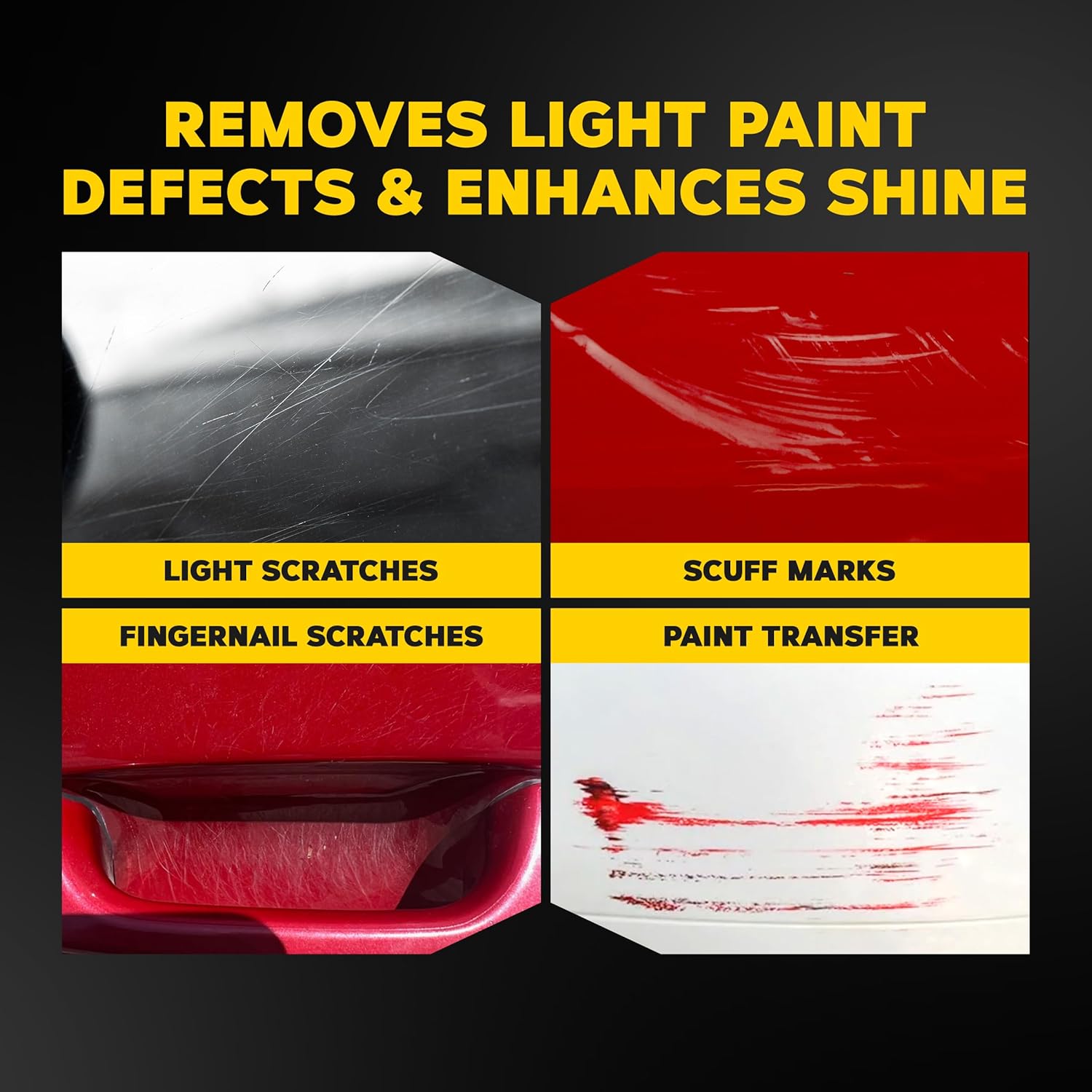 Meguiar's Quik Eraser Kit, Car Scratch Remover for Repairing Surface Blemishes, Car Scratch Repair Kit with ScratchX, Drill-Mounted Pad, and Microfiber Towel, 4 Count