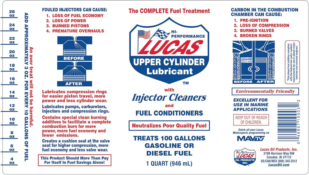 Lucas Oil 10003 Fuel Treatment - 1 Quart
