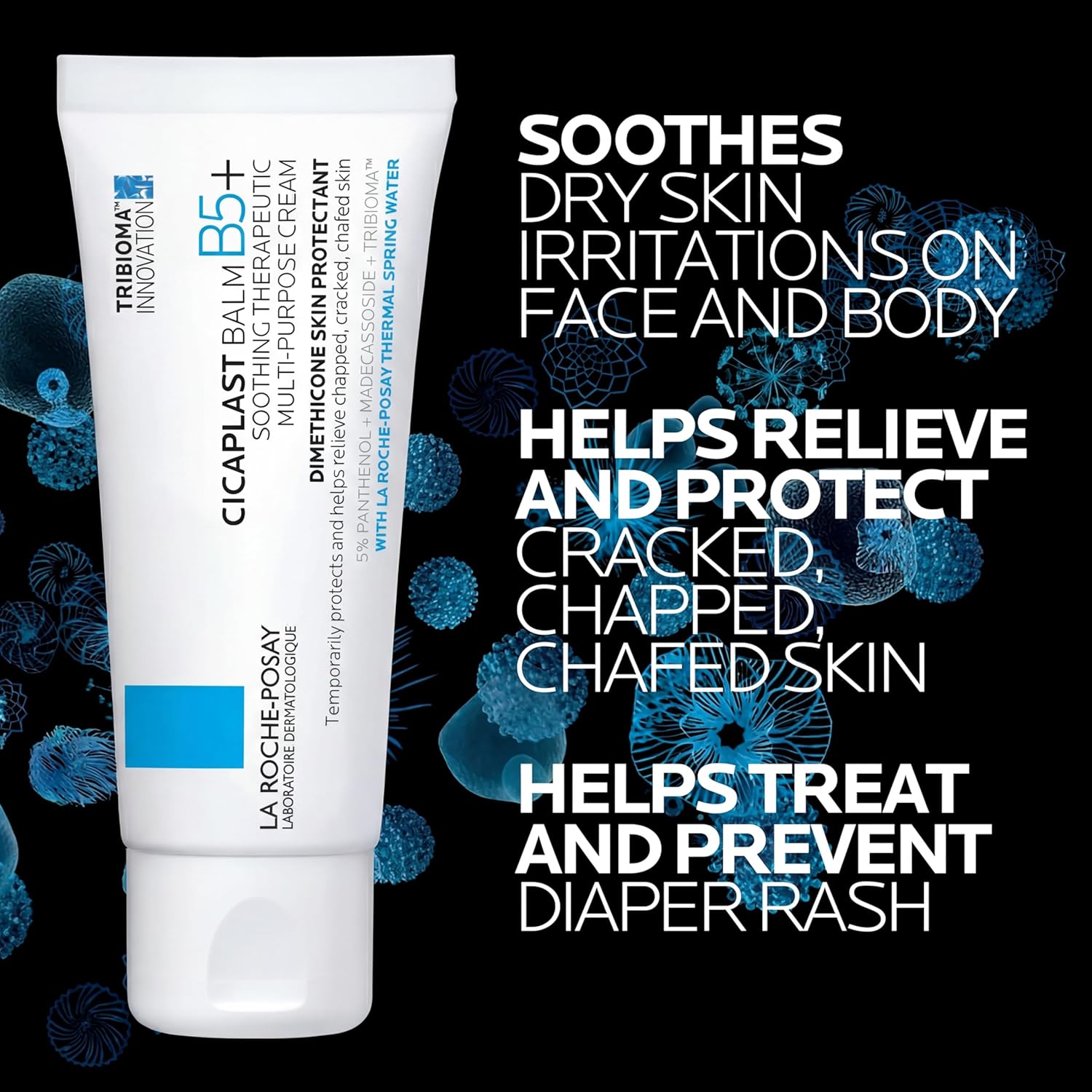 La Roche-Posay Cicaplast Balm B5, Healing Ointment and Soothing Therapeutic Multi Purpose Cream for Dry & Irritated Skin, Body and Hand Balm, Baby Safe, Fragrance Free