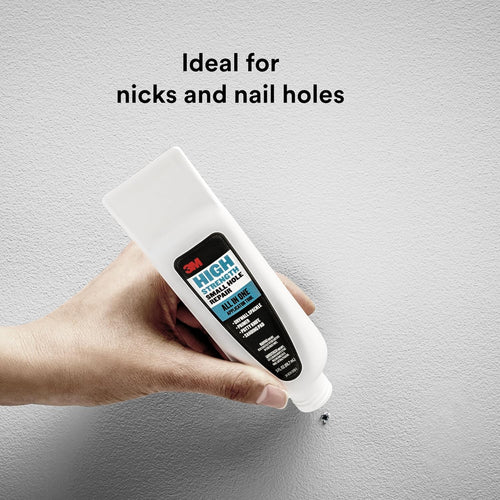 3M Small Hole Repair High Strength, All in One Applicator Tool, 1-Pack, Quick and Easy Repair for Nicks and Nail Holes, Includes Putty Knife, Spackle, and Sanding Pad For Wall Repairs (SHR-3-AIO)