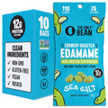 The Only Bean Crunchy Dry Roasted Edamame Snacks (Sea Salt), Healthy High Protein(11g) Keto Food, Low Carb Gluten Free Office Vegan Food 100 Calorie Snack Pack, 0.9oz 10 Pack