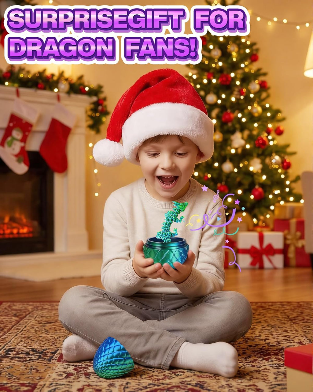 12PACK 3D Printed Dragon Eggs, Easter Basket Stuffers for Children and Teens, Unique Easter Toys & Gifts for Boys, Mini Articulated Dragon Toys for Kids.