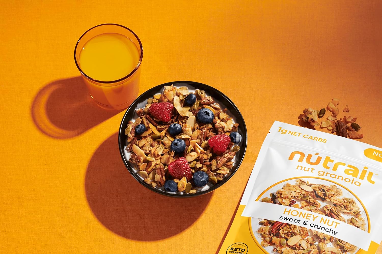 NuTrail Nut Granola Cereal, Variety Pack, No Sugar Added, Keto, Low Carb, Gluten Free, Grain Free, Healthy Breakfast 8 oz. 3 Count