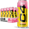 C4 Performance Energy Drink | Strawberry Blast | Zero Sugar Carbonated Preworkout Energy | 200mg Caffeine with Beta Alanine | 16 Fl Oz (12 Pack)