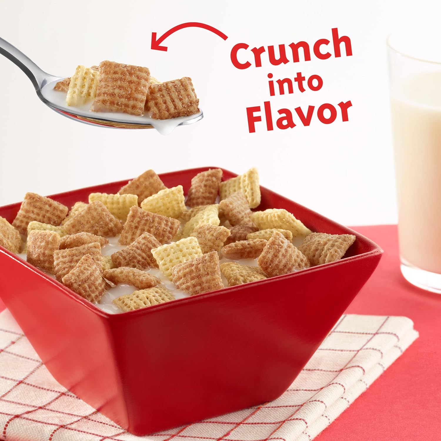 Cinnamon Chex Cereal, Gluten Free Breakfast Cereal, Made with Whole Grain, Family Size, 19.2 oz