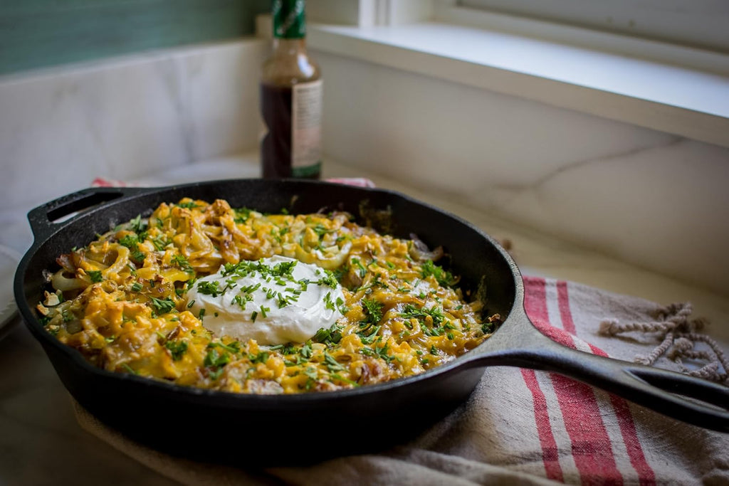 Lodge Seasoned Cast Iron Skillet - PFAS-Free, Non-Toxic Cookware - Use with an Oven, Stove, Grill, or Campfire - Naturally Non-Stick & Oven Safe - 10.25 Inches