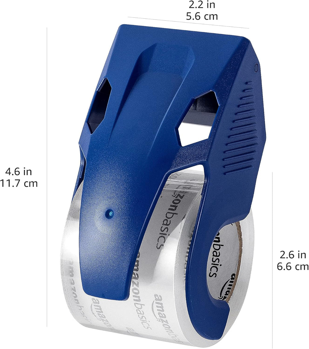 Amazon Basics Heavy Duty Packaging Tape with Dispenser for Shipping, Sealing Boxes, Moving and Storing, 1.88" x 22.2 yds, 6-Pack, 4.33 x 2.64 x 2.36 in