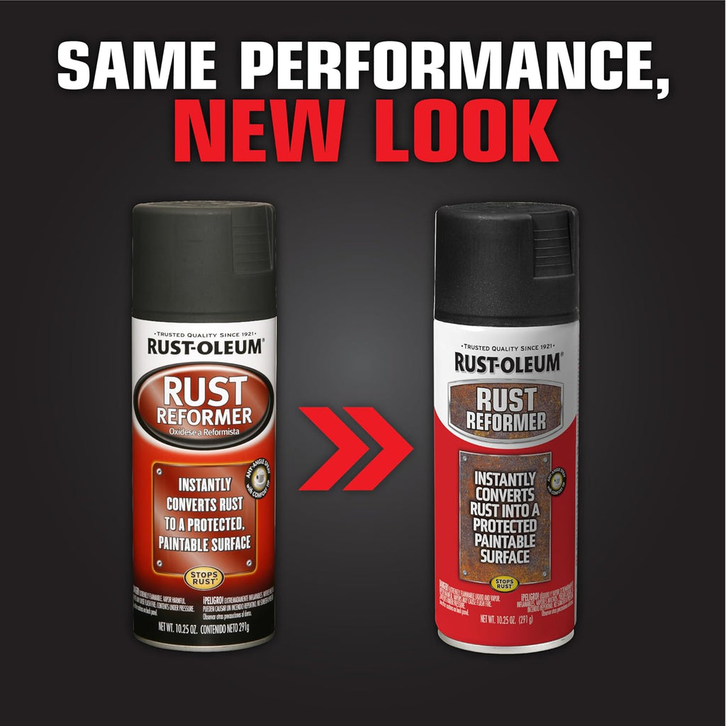 Rust-Oleum 248658 Stops Rust Reformer Spray Paint, 10.25 oz, Matte Black