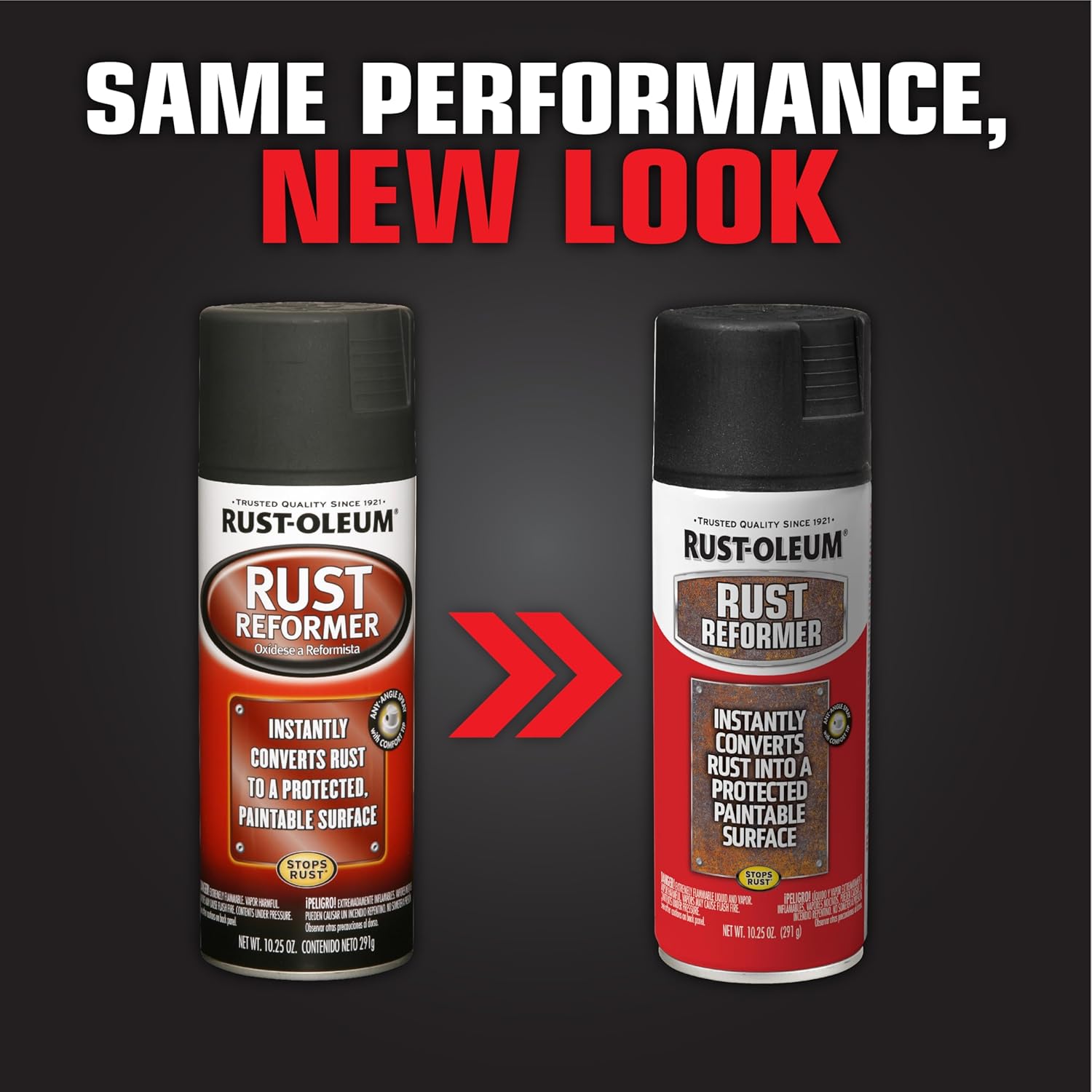 Rust-Oleum 248658 Stops Rust Reformer Spray Paint, 10.25 oz, Matte Black
