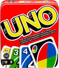 Mattel Games UNO Card Game in Travel & Storage Tin for Kid, Adult & Family Nights & Parties, Color Blind Accessible & Customizable Deck
