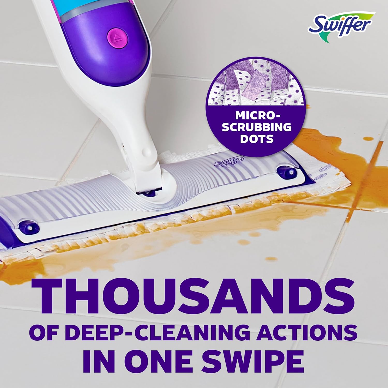 Swiffer PowerMop Multi-Surface Mopping Pad Refills for Floor Cleaning, 11 Count
