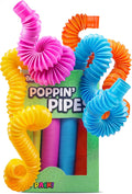 BUNMO Pop Tubes - Sensory Toys - Fidget Toys - Imaginative Play & Stimulating Creative Learning - Hours of Fun for Kids - Tons of Ways to Play - Non-Mouthable Toy 3+ - 4 Pack Large