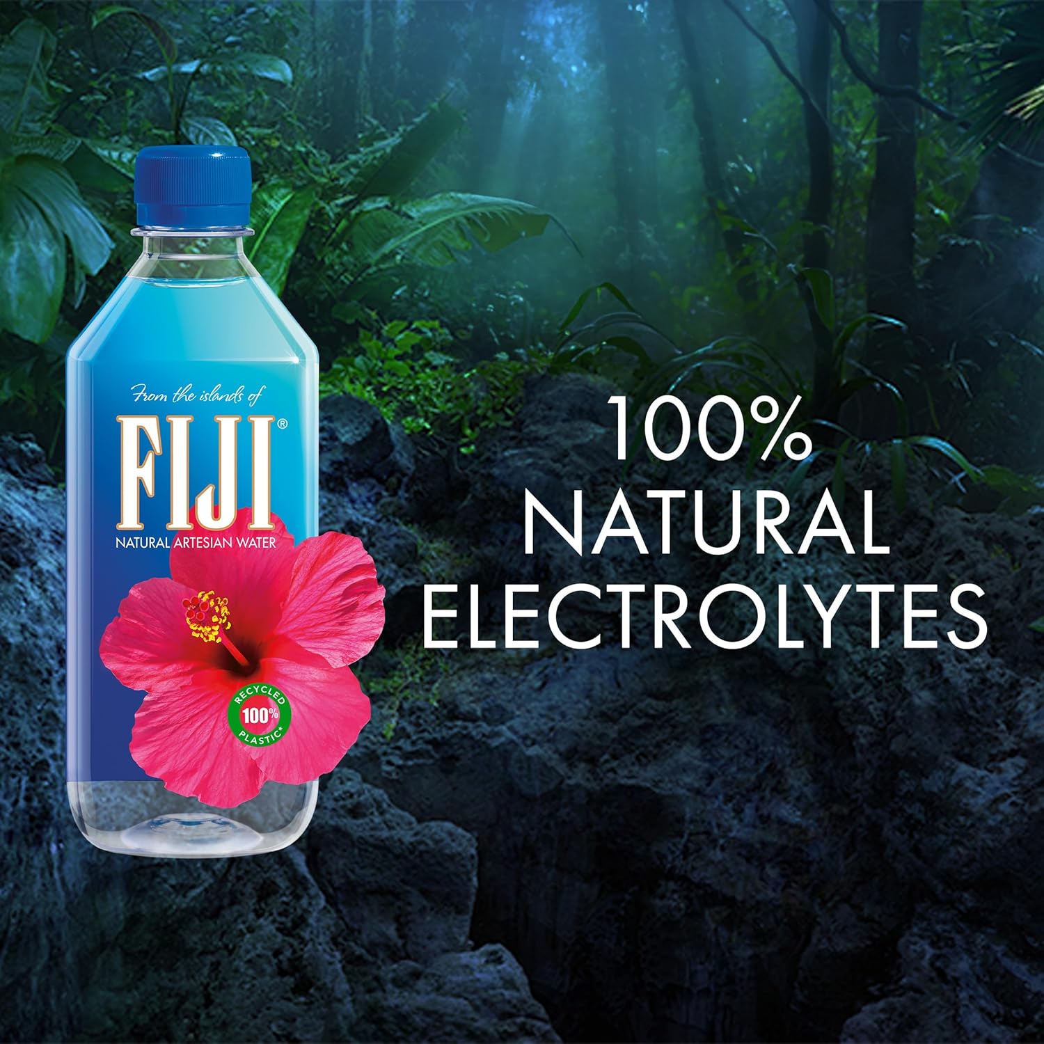 FIJI Artesian Bottled Water, 500 mL (16.9 fl oz), Pack of 24