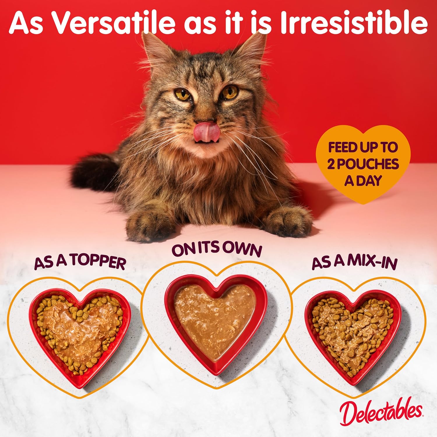 Delectables Lickable Treat Stew Wet Cat Treat Variety Pack, Food Topper, Hydrating, Grain-Free, No Fillers, No By-Products, No Added Preservatives, 1.4oz Pouch, 12ct