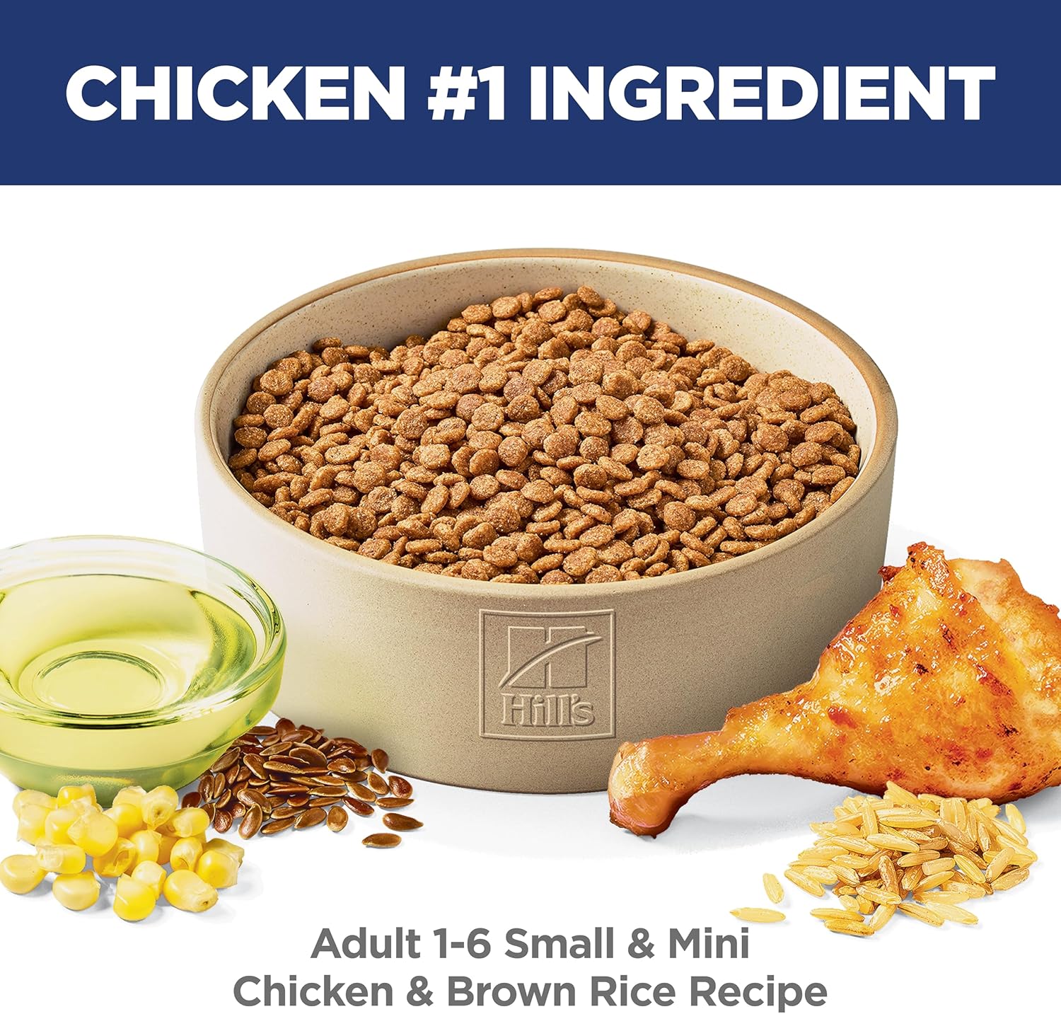 Hill's Science Diet Adult 1-6 Small & Mini Dry Dog Food, Chicken & Brown Rice, 4.5 lb. Bag