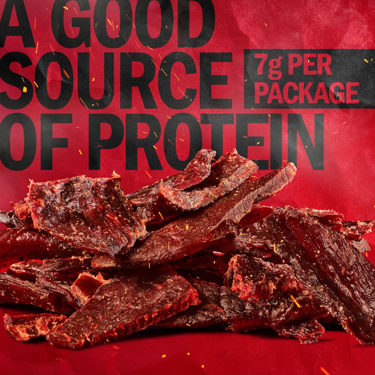 Jack Link's Teriyaki Beef Jerky Multipack - (5 Pack) 0.625 oz Bags - Ready to Eat Real Meat Protein Snacks - 7g Protein per Serving - Made with 100% Real Beef