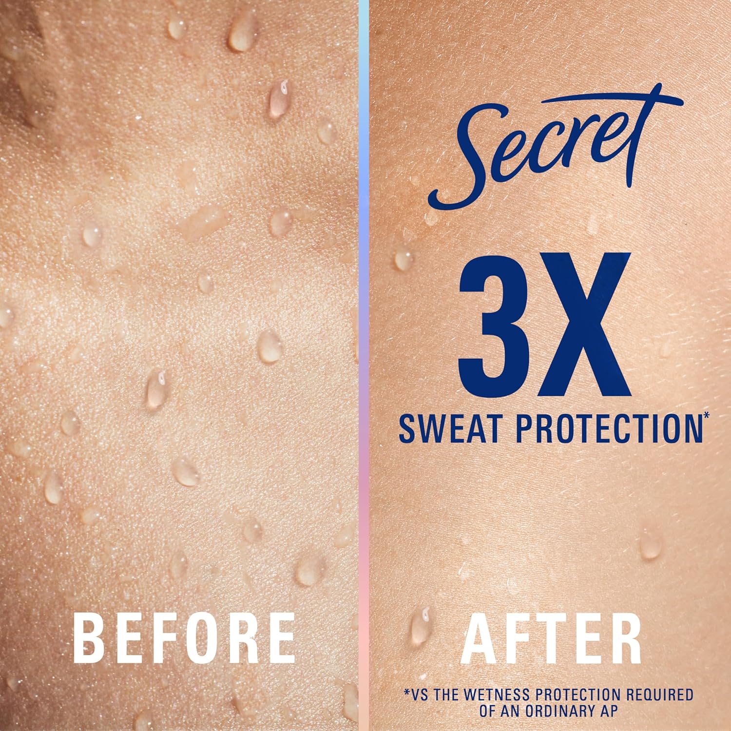 Secret Clinical Strength Antiperspirant Deodorant for Women, 100hr Sweat & Odor Protection, 3X Stress Protection with Hyaluronic Acid, PH Balanced, Invisible Solid, Completely Clean Scent, 2.6 oz