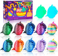Impossmaker 12pcs 3D Printed Dragon Eggs, Cool Articulated Crystal Dragon Toys for Boys Kids Teen, Surprise Dinosaur Eggs for Party Favors, Fun Goodie Bag Stuffers for Birthdays, Classroom Prizes