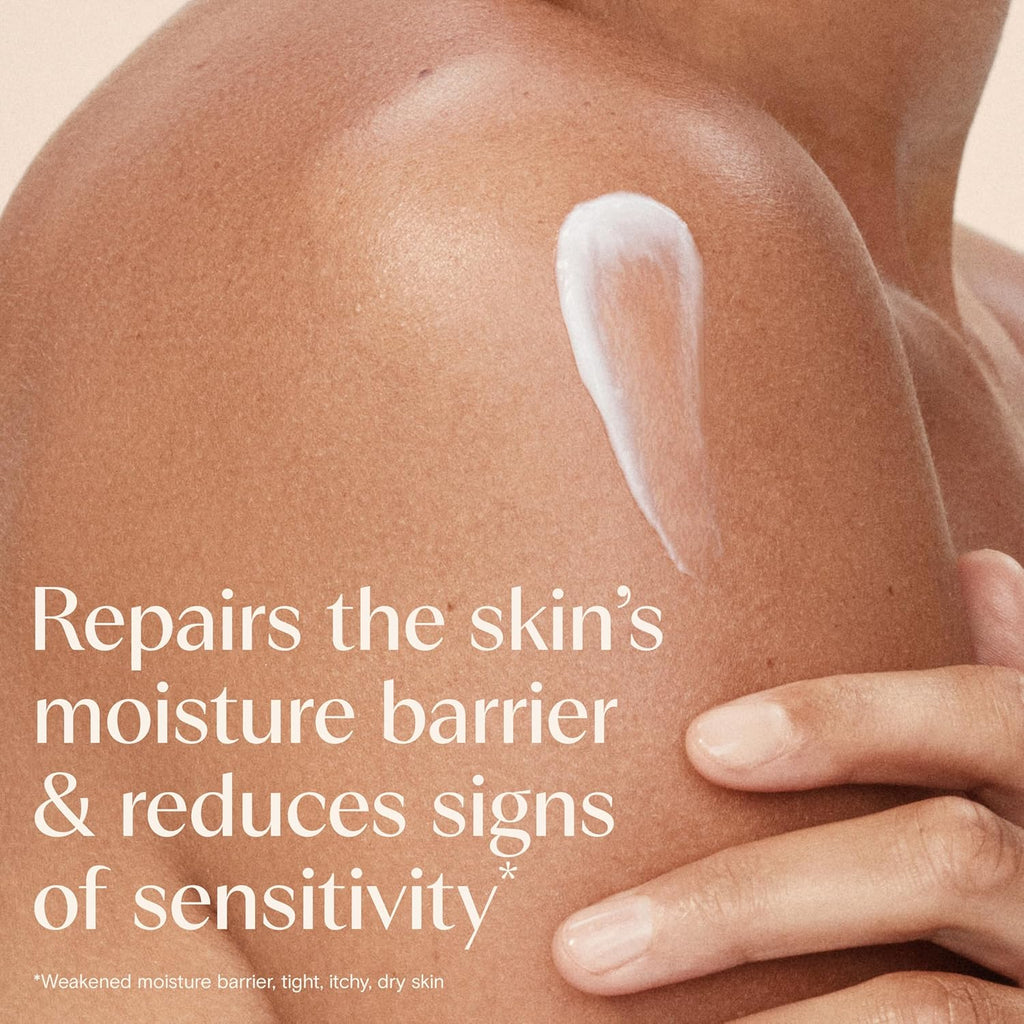 Aveeno Skin Relief Moisturizing Lotion Heals Very Dry, Sensitive Skin, Fast-Absorbing Body Lotion with Soothing Triple Oat & Shea Butter Formula, Fragrance Free, Non-Comedogenic, 18 fl. oz