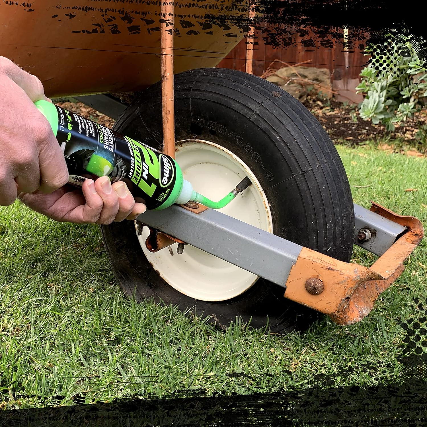 Slime 10193 Tire and Tube Sealant Puncture Repair Sealant, 2-in-1, Premium, Prevent and Repair, Suitable for Non-Highway Tires and Tubes, Non-Toxic, Eco-Friendly, 16oz Bottle