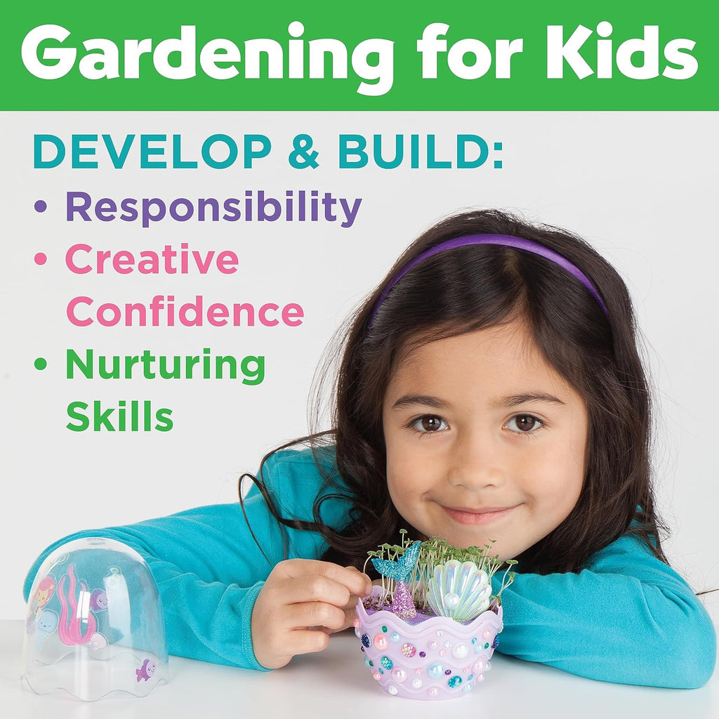 Creativity for Kids Mini Garden: Mermaid Terrarium Kit - Mermaid Gifts for Girls, Crafts and Toys, Stocking Stuffers for Kids (Ages 6+)