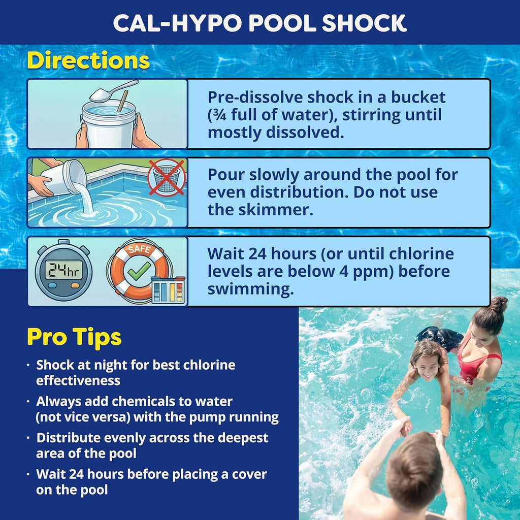 In The Swim Pool Shock – 68% Cal-Hypo Granular Sanitizer for Crystal Clear Water – Defends Against Bacteria, Algae, and Microorganisms - 12 X 1 Pound