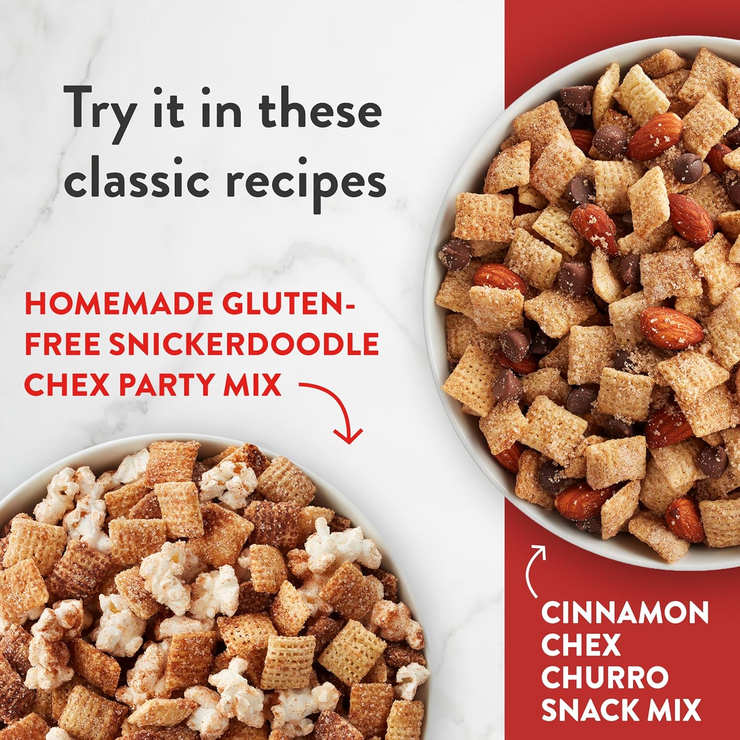 Cinnamon Chex Cereal, Gluten Free Breakfast Cereal, Made with Whole Grain, Family Size, 19.2 oz