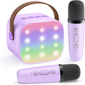 YLL Karaoke Machine for Kids, Portable Mini Speaker with 2 Wireless Microphones, TOP Kids Gifts for Girls Ages 3, 4, 5, 6, 7, 8, 9, 10+ Years Old, 4-12th Birthday Singing Present Toy Party (Purple)