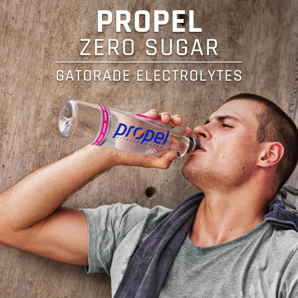 Propel, Kiwi Strawberry, Zero Calorie Sports Drinking Water with Electrolytes and Vitamins C&E, 16.9 Fl Oz (12 Count)