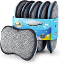 Multi-Purpose Sponges Kitchen by Scrub-it - Non-Scratch Microfiber sponges for Cleaning, Along with Heavy Duty Scrubbing Power - Reusable Dish Sponge for Dishes, Pots and Pans (6 Pack, Small)