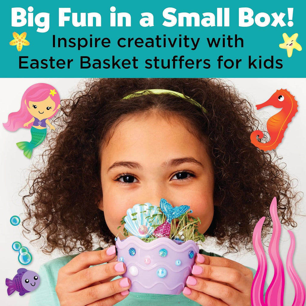 Creativity for Kids Mini Garden: Mermaid Terrarium Kit - Mermaid Gifts for Girls, Crafts and Toys, Stocking Stuffers for Kids (Ages 6+)