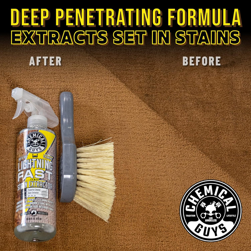 Chemical Guys Lightning Fast Carpet and Upholstery Stain Extractor - Chemical Guys Carpet Cleaner, Great for Fabric, Upholstery, Cars, Home, Office, Furniture, and More, Fresh Scent - 16 oz