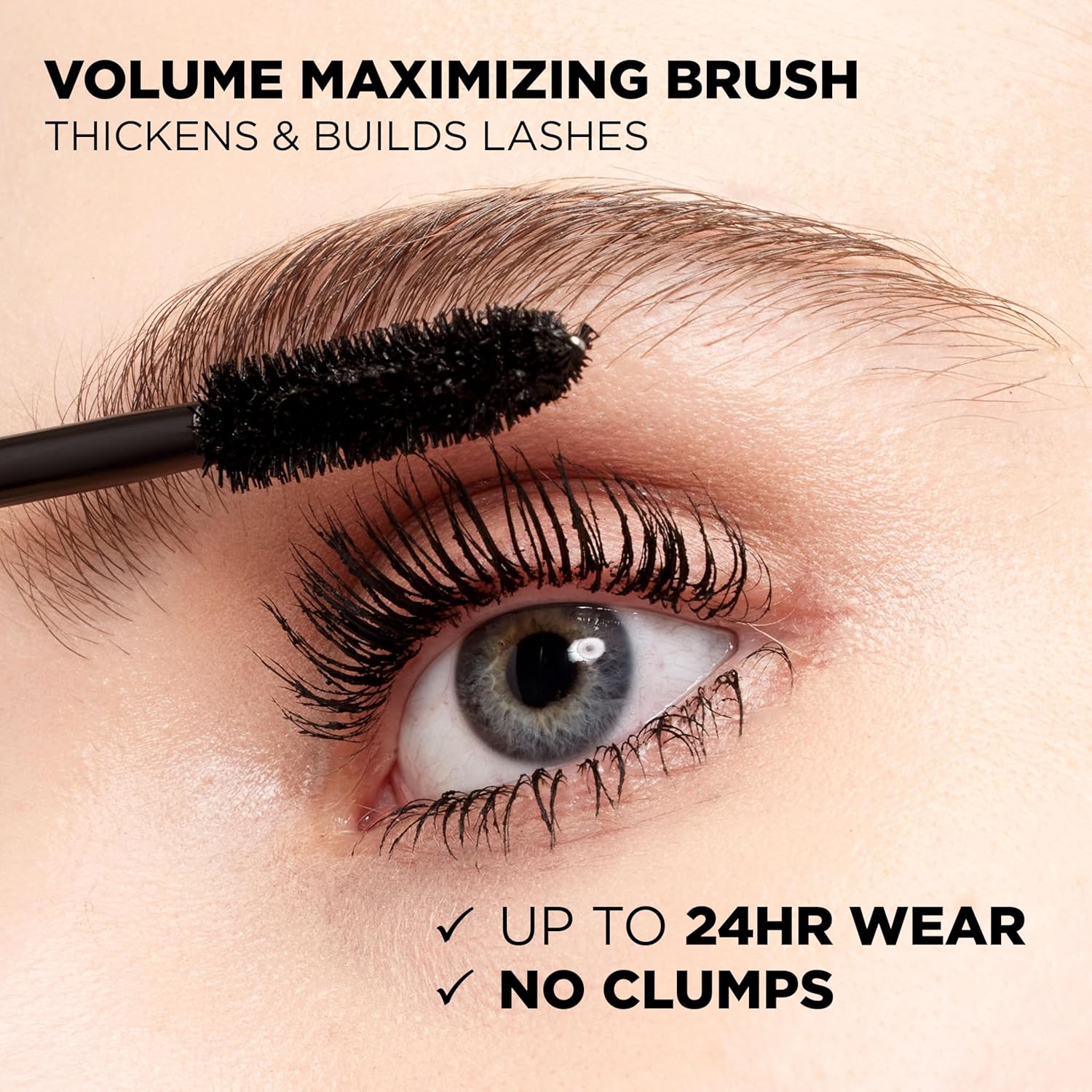 L’Oreal Paris Original Voluminous Mascara, Building Mascara Volume and Length Formula, Washable, Blackest Black, 0.26 Fl Oz., 1 Count
