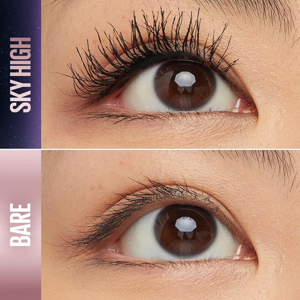 Maybelline Lash Sensational Sky High Washable Mascara Makeup, Volumizing, Lengthening, Defining, Curling, Multiplying, Buildable Formula, Blackest Black, 1 Count