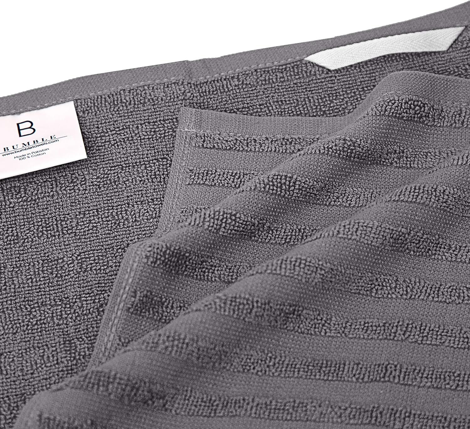 Premium Kitchen Towels (20”x 28”, 6 Pack) | Large Cotton Dish Towels | Flat & Terry Highly Absorbent Kitchen Linen Set with Hanging Loop | Gray